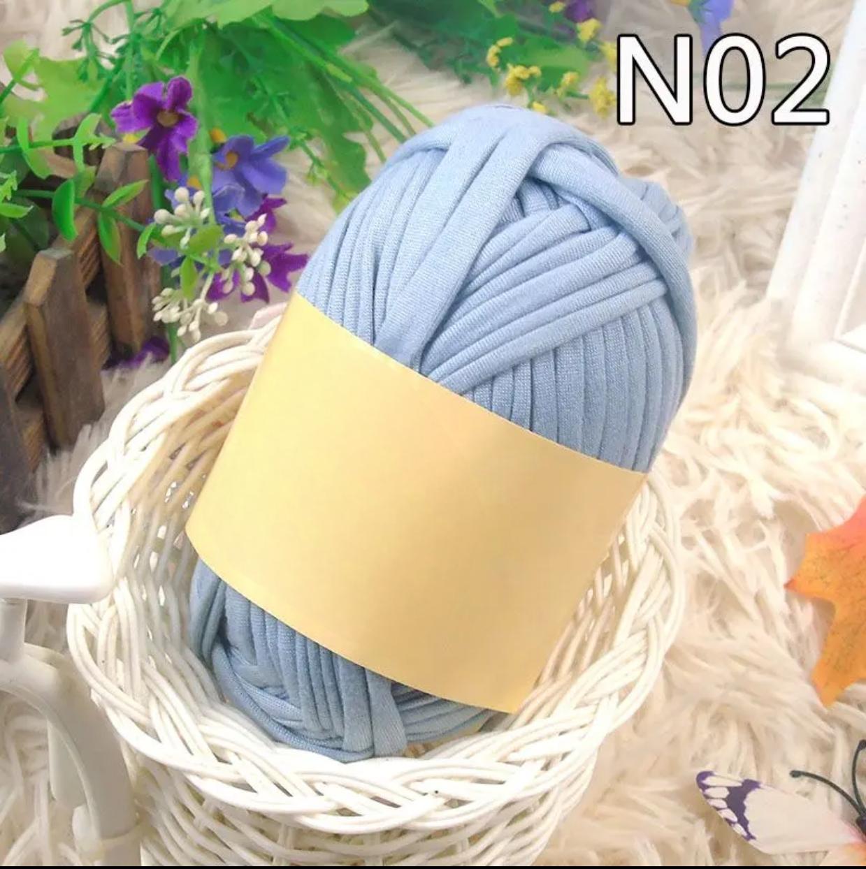Polyester Fabric Knitting Yarn,Pure Cloth T-Shirt Yarn Fabric Crochet Cloth for DIY Knitted Art 100g