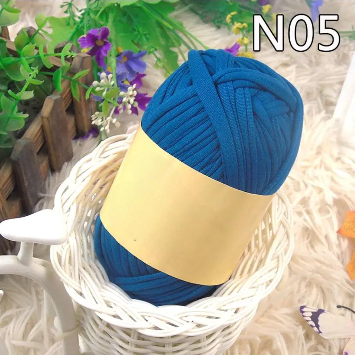 Polyester Fabric Knitting Yarn,Pure Cloth T-Shirt Yarn Fabric Crochet Cloth for DIY Knitted Art 100g