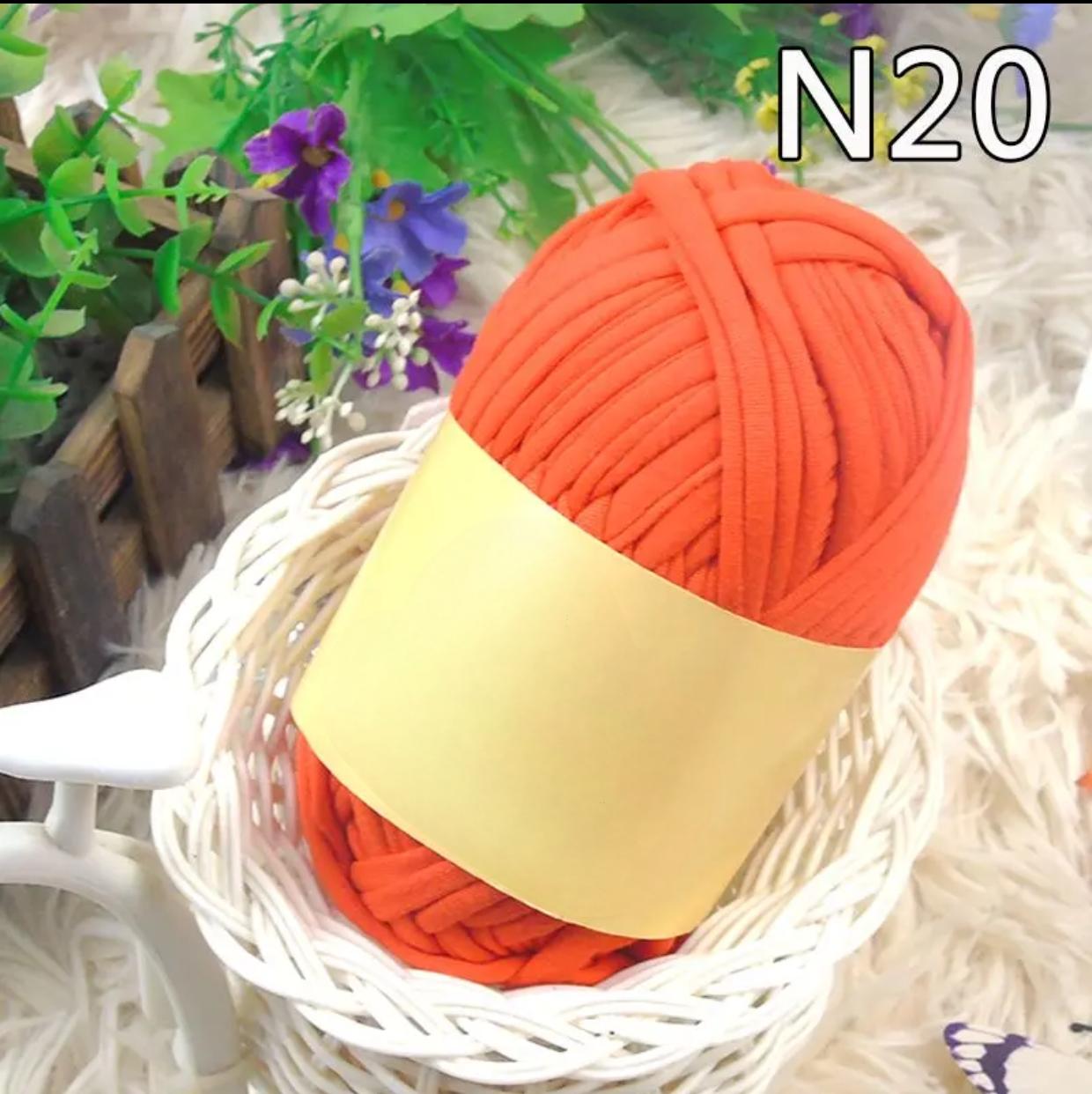 Polyester Fabric Knitting Yarn,Pure Cloth T-Shirt Yarn Fabric Crochet Cloth for DIY Knitted Art 100g