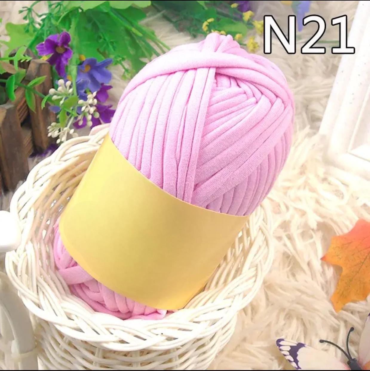 Polyester Fabric Knitting Yarn,Pure Cloth T-Shirt Yarn Fabric Crochet Cloth for DIY Knitted Art 100g