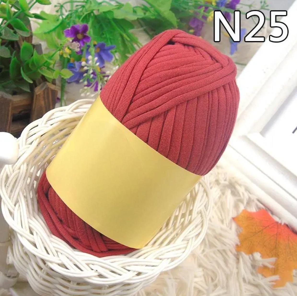 Polyester Fabric Knitting Yarn,Pure Cloth T-Shirt Yarn Fabric Crochet Cloth for DIY Knitted Art 100g
