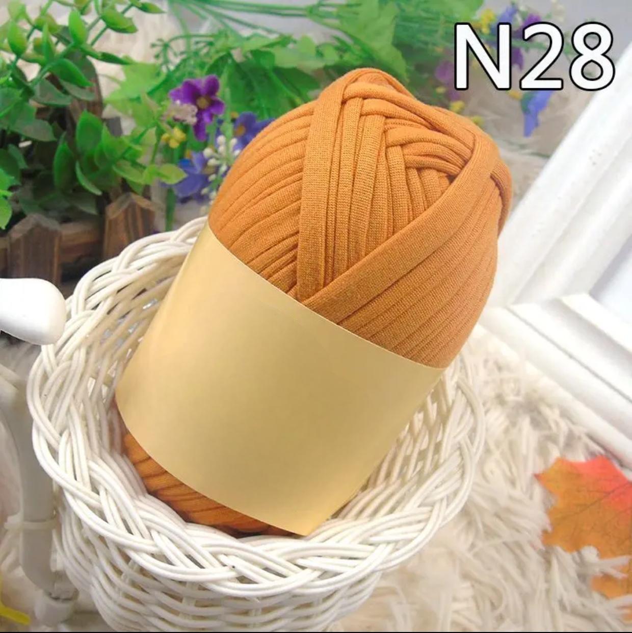 Polyester Fabric Knitting Yarn,Pure Cloth T-Shirt Yarn Fabric Crochet Cloth for DIY Knitted Art 100g