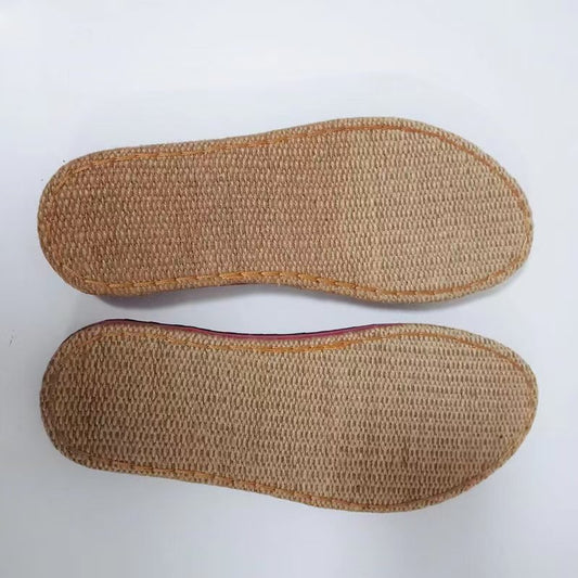 Brown linen shoes/sandal sole base