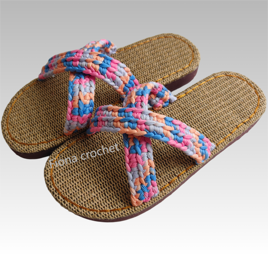 Casual Cross Crochet Sandals , Cross Style Customize Crochet Sandal