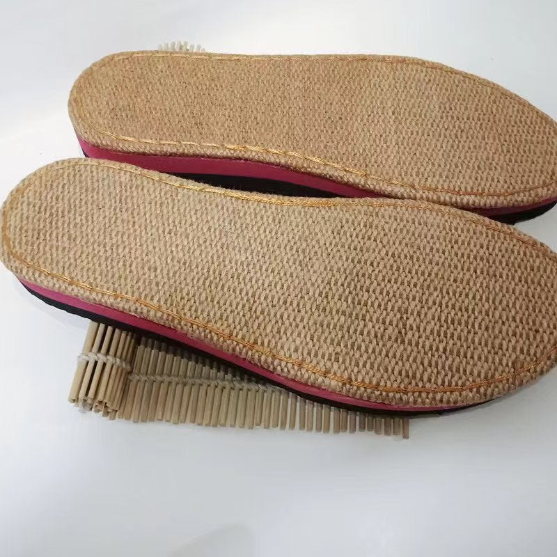 Brown linen shoes/sandal sole base