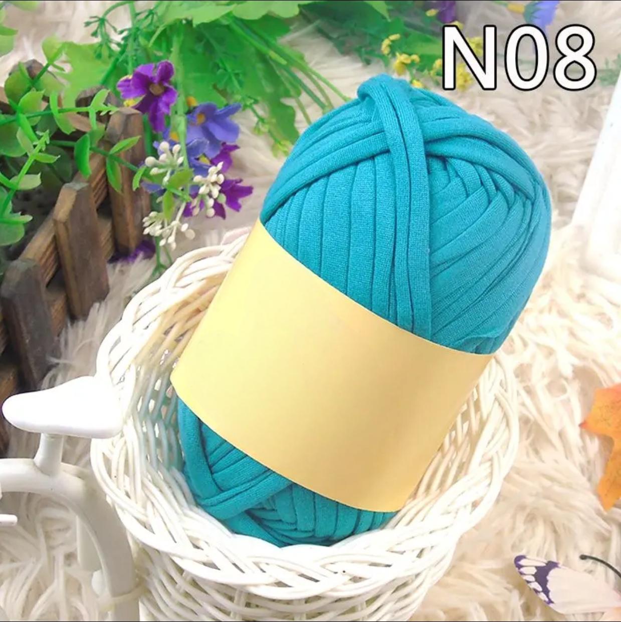 Polyester Fabric Knitting Yarn,Pure Cloth T-Shirt Yarn Fabric Crochet Cloth for DIY Knitted Art 100g