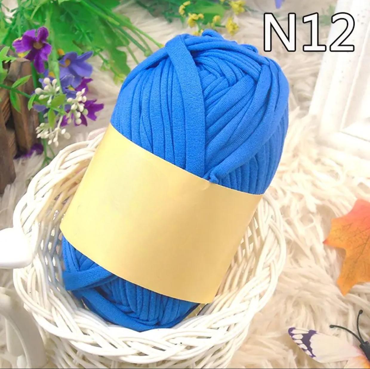 Polyester Fabric Knitting Yarn,Pure Cloth T-Shirt Yarn Fabric Crochet Cloth for DIY Knitted Art 100g