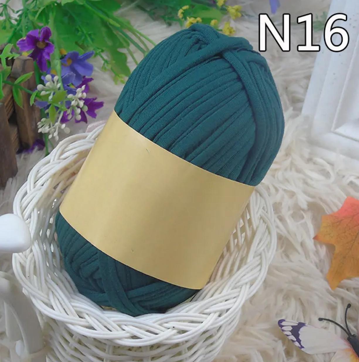 Polyester Fabric Knitting Yarn,Pure Cloth T-Shirt Yarn Fabric Crochet Cloth for DIY Knitted Art 100g