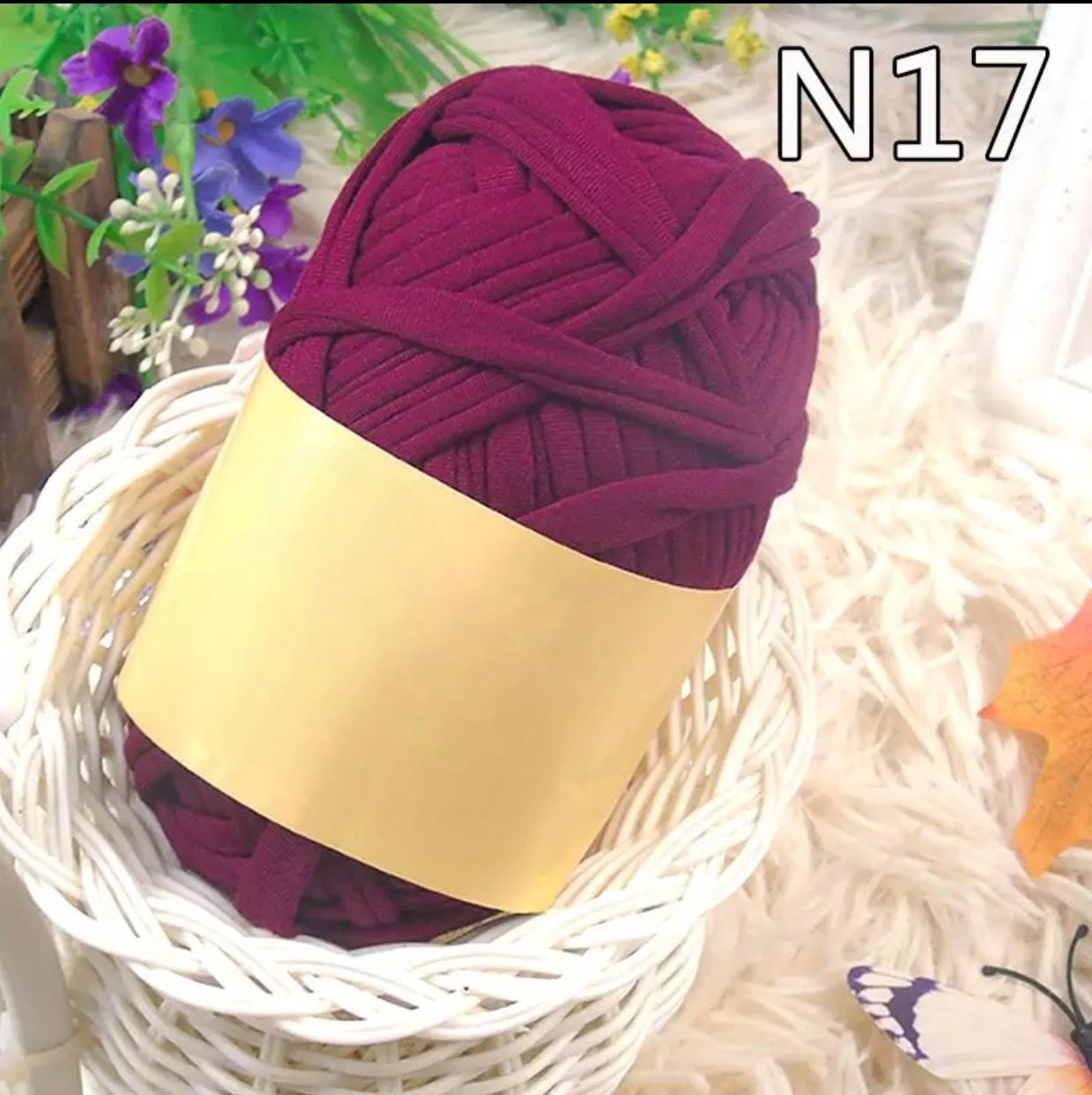 Polyester Fabric Knitting Yarn,Pure Cloth T-Shirt Yarn Fabric Crochet Cloth for DIY Knitted Art 100g