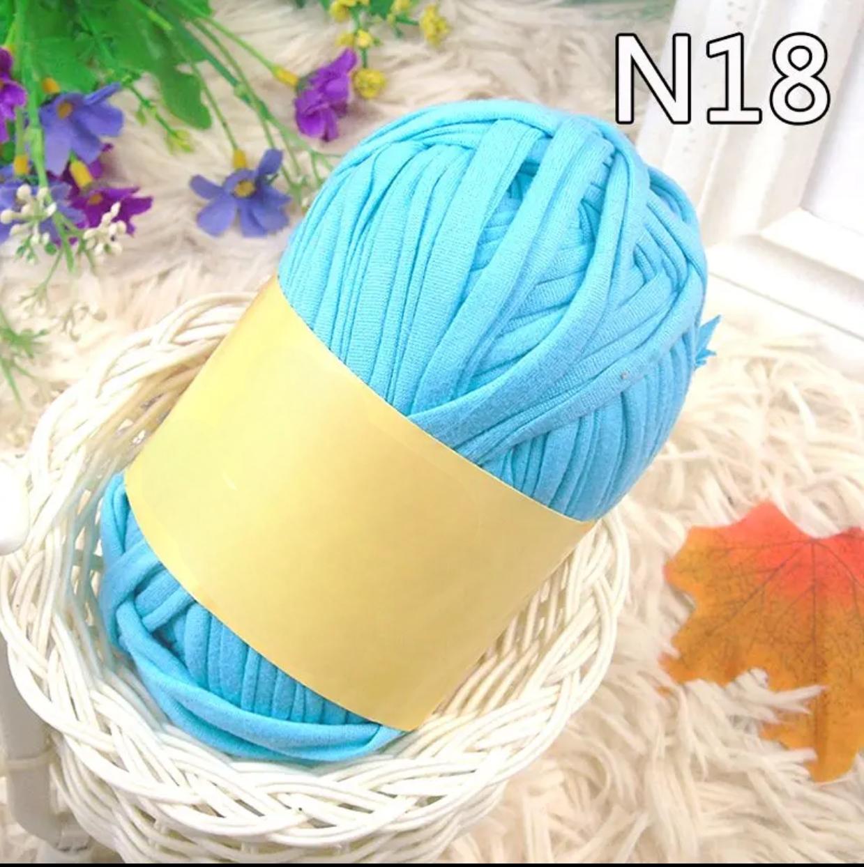 Polyester Fabric Knitting Yarn,Pure Cloth T-Shirt Yarn Fabric Crochet Cloth for DIY Knitted Art 100g