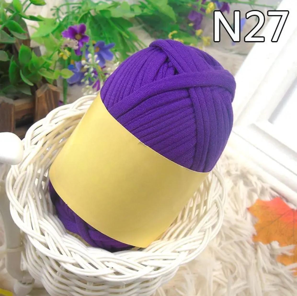 Polyester Fabric Knitting Yarn,Pure Cloth T-Shirt Yarn Fabric Crochet Cloth for DIY Knitted Art 100g